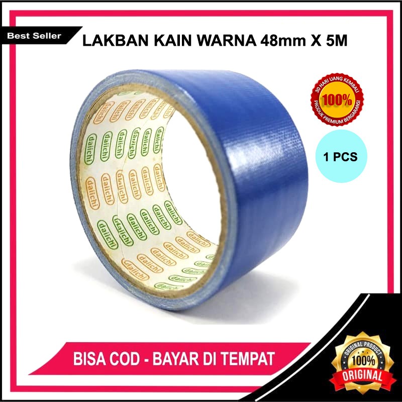 Jual Lakban Kain/Kliping Warna Ukuran 48mm X 5M / Daichi Clothtape