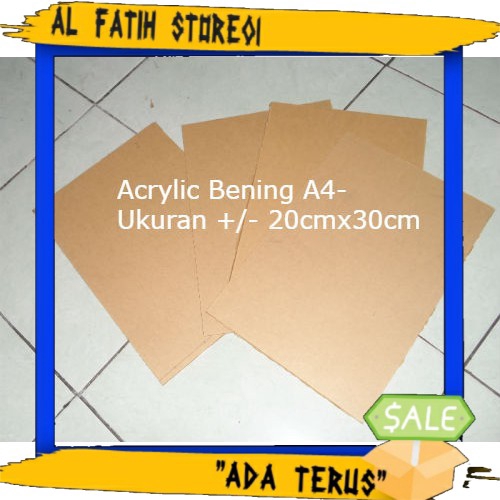 

Acrylic Transparan 2mm A4 - Akrilik Bening Transparant