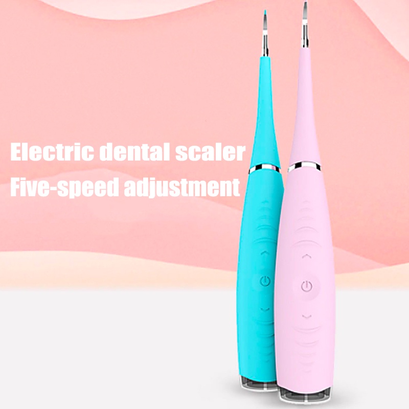 karang gigi Portable Electric Sonic Dental Scaler Tooth Cleaner Calculus Stains Tartar Remover Dentist Teeth Whitening Tool USB Rechargable