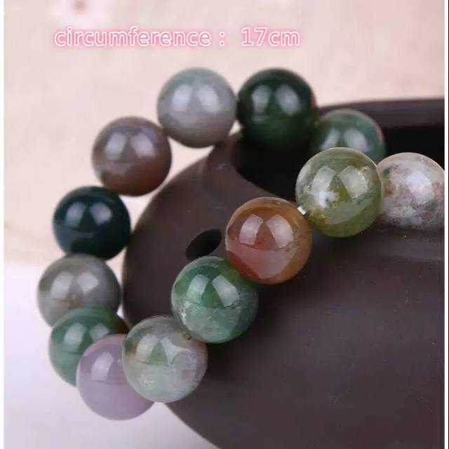 Gelang Wanita Kekinian Batu indian agate akik Untuk Kado