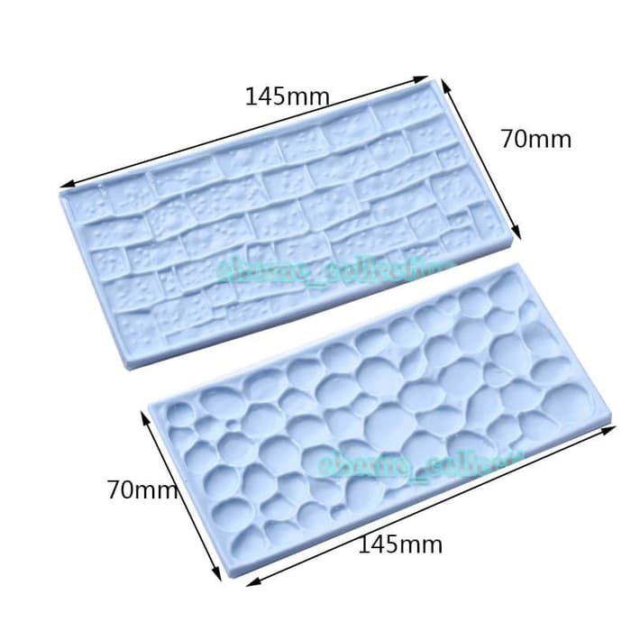 Texture Fondant Silicone Mat - Rock &amp; Stone Wall (2pcs)