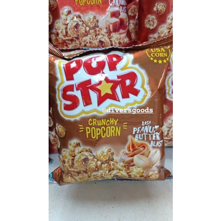 

snack pop corn pop star caramel / cheese / peanut butter