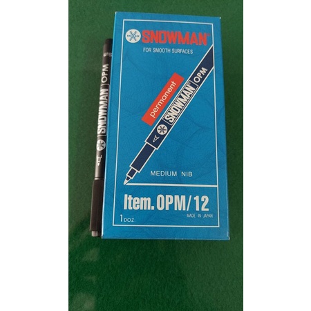 

[PER PCS] SPIDOL PERMANENT OHP MARKER M SNOWMAN HITAM OPM 12 / SPIDOL SNOWMAN PERMANENT OHP MEDIUM HITAM
