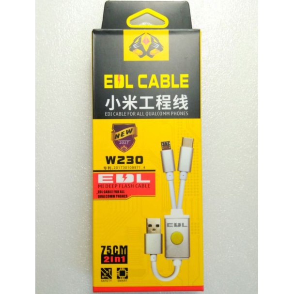 Kabel Flash EDL Qualqomm 2in1 Micro and Type-C