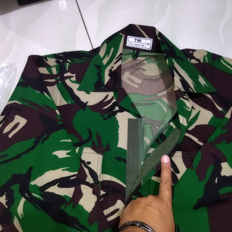 Baju PDL TNI Loreng Malvinas Chevalier Bahan Velbed Premium