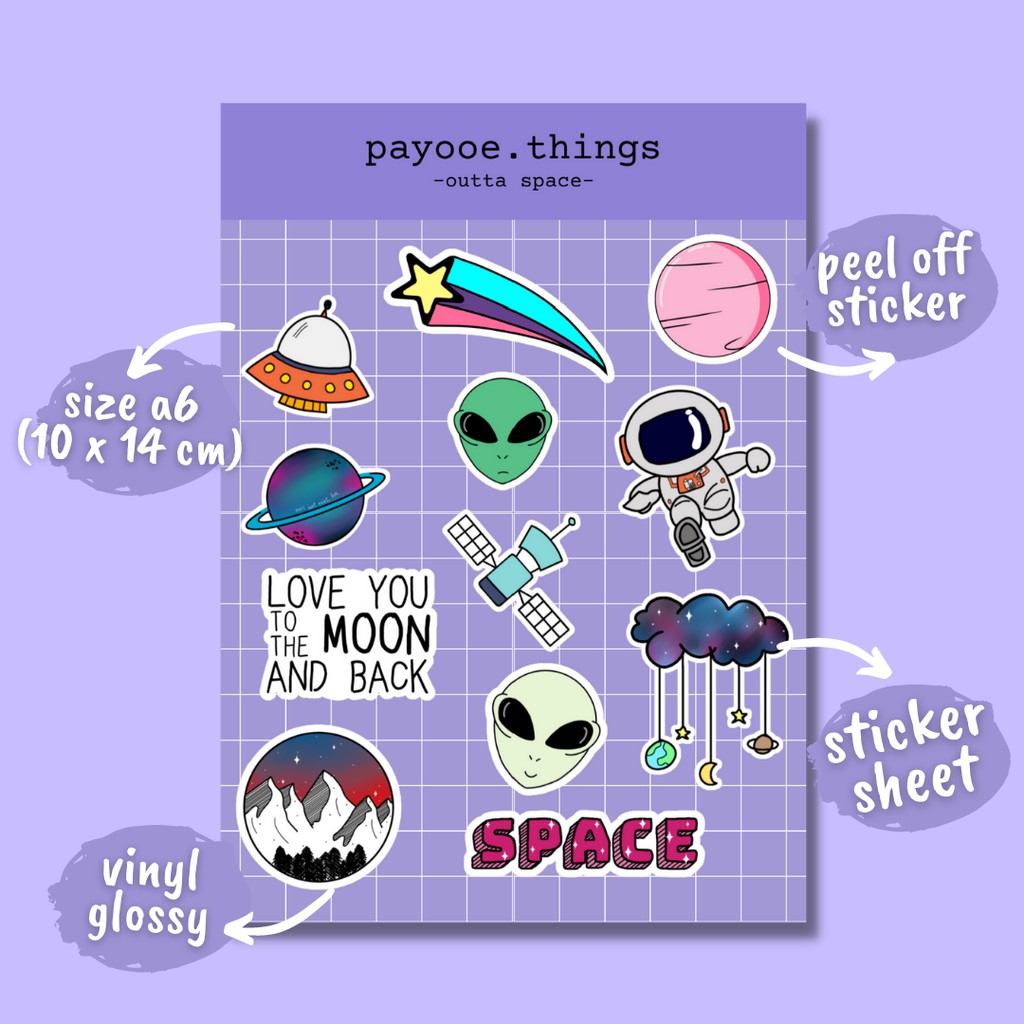 

STIKER HP LAPTOP / TUMBLR / AESTHETIC / VINYL LAMINATING GLOSSY A6: UNIVERSE (KISS CUT)