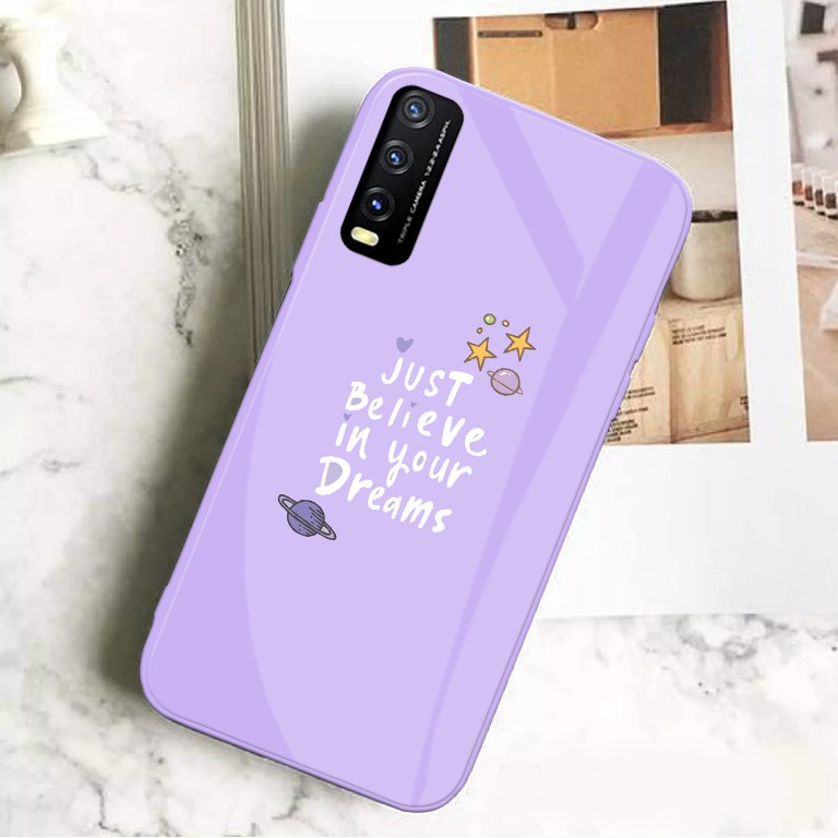 [U25] Softcase Kaca Bezel Lilac Vivo Y20 Y12S Y20S - Softcase Mirror Vivo - Case Kaca Vivo -  Softca