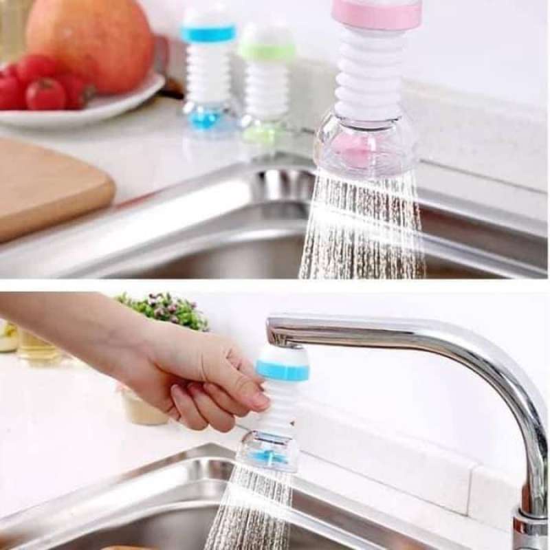 Sambungan kran air anti muncrat 360 derajad keran Air Flexible - Saringan Air Faucet Flash Dispenser Rak Dapur Filter Kepala Saring Shower Saringan Sink