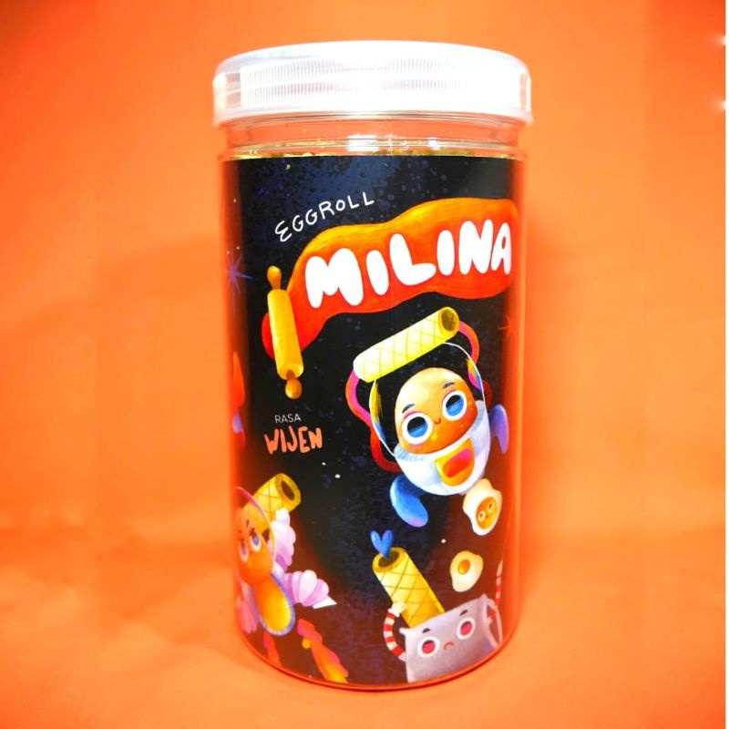 

Kue Semprong Egg Roll Milina Kemasan Stoples Tabung