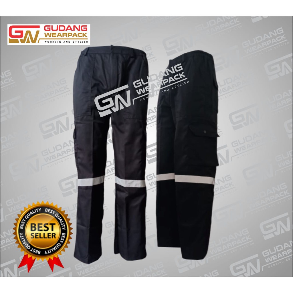 CELANA KERJA Gudang Wearpack - Celana Kerja Seragam Proyek Warna Hitam