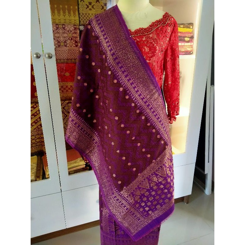 Songket BungaCina Gebeng Tembaga ori