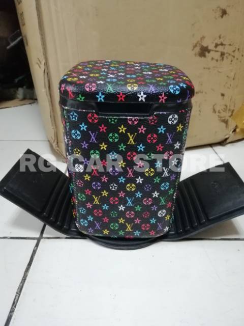 TEMPAT SAMPAH MOBIL BAHAN KULIT MOTIF LV