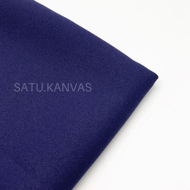 Kain MOSSCREPE / MOSCHINO murah ( 20 warna ) SERI 1-Navy