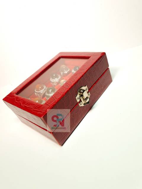 NEW Kotak Cincin  box isi 12 Tutup Kaca   perhiasan cincin pernikahan tunangan lamaran seserahan