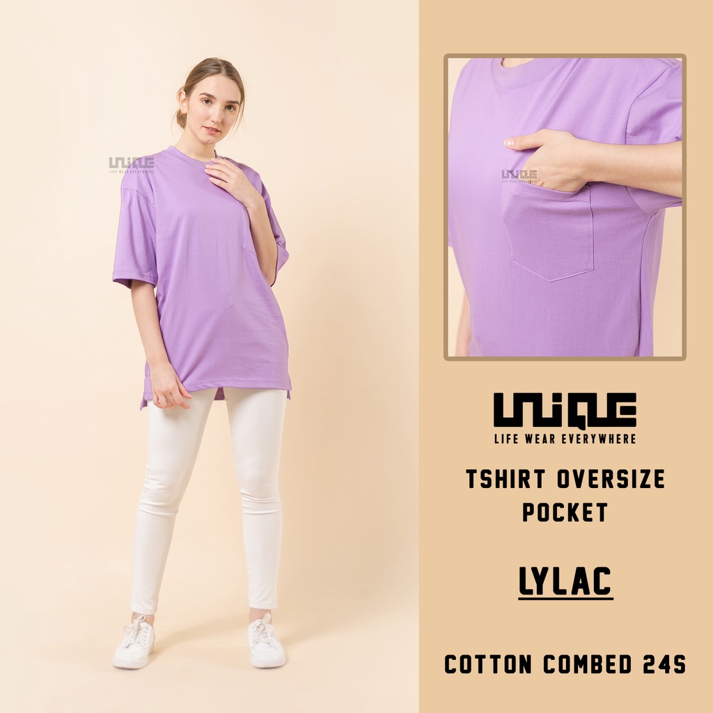 UNIQUE - (Pocket Series) Kaos Oversize Pocket Lylac