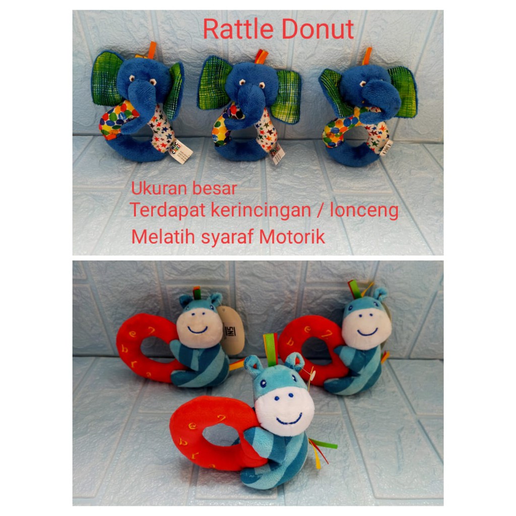 Rattle Donut Ukuran Besar Ada Lonceng Lucu