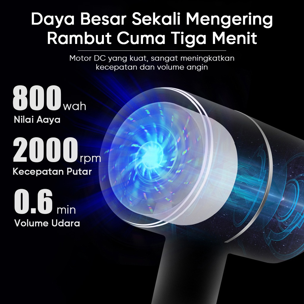 Gotama Hairdryer Pengering Rambut Dengan 3 Tingkat Angin Hair Dryer  Praktis Design Modern GM-HB04-2200