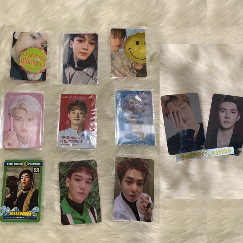 READY STOCK PHOTOCARD EXO BAEKHYUN CHEN CHANYEOL CHEN XIUMIN SEHUN FLO NATREP DELIGHT NACIFIC