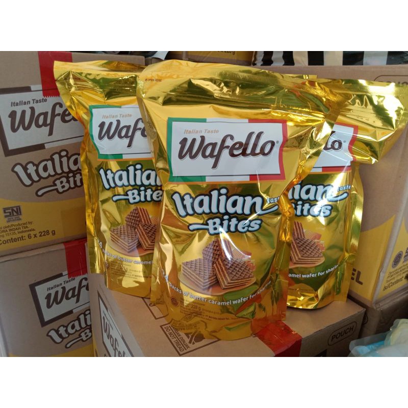 

Wafello Italian Bites Kemasan Pouch (kartonan)