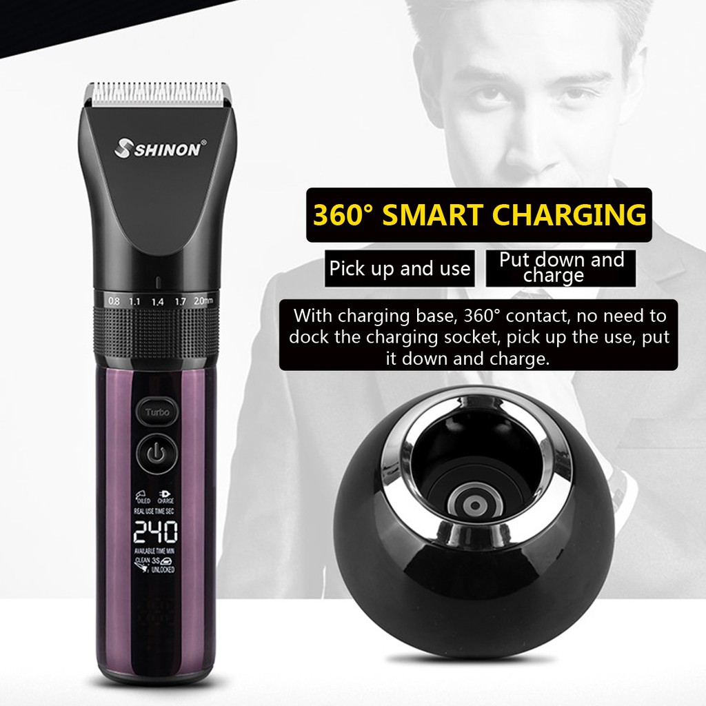 SHINON SH-7627 - Professional Electric Hair Trimmer with LCD Display - Alat Cukur dengan Layar LCD