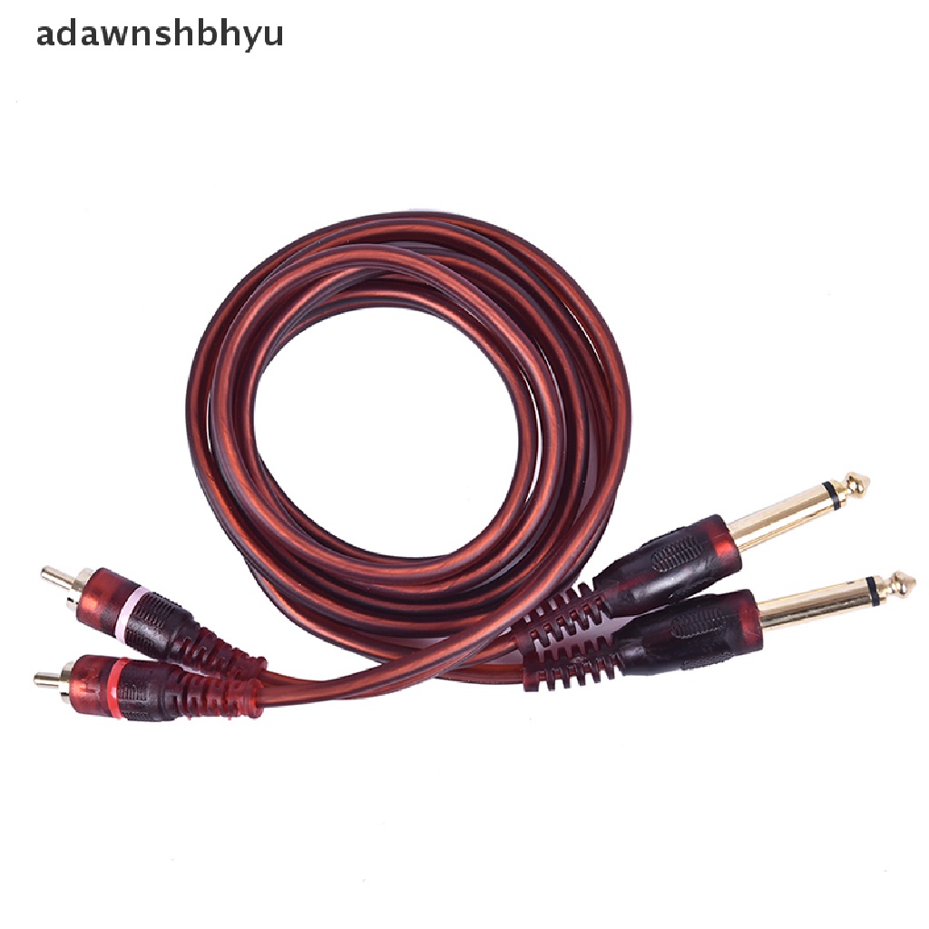 Kabel Audio Mixer Dual Rca Male To Dual Rca Male 6.35mm 1 / 4 Inch Panjang 1.5m