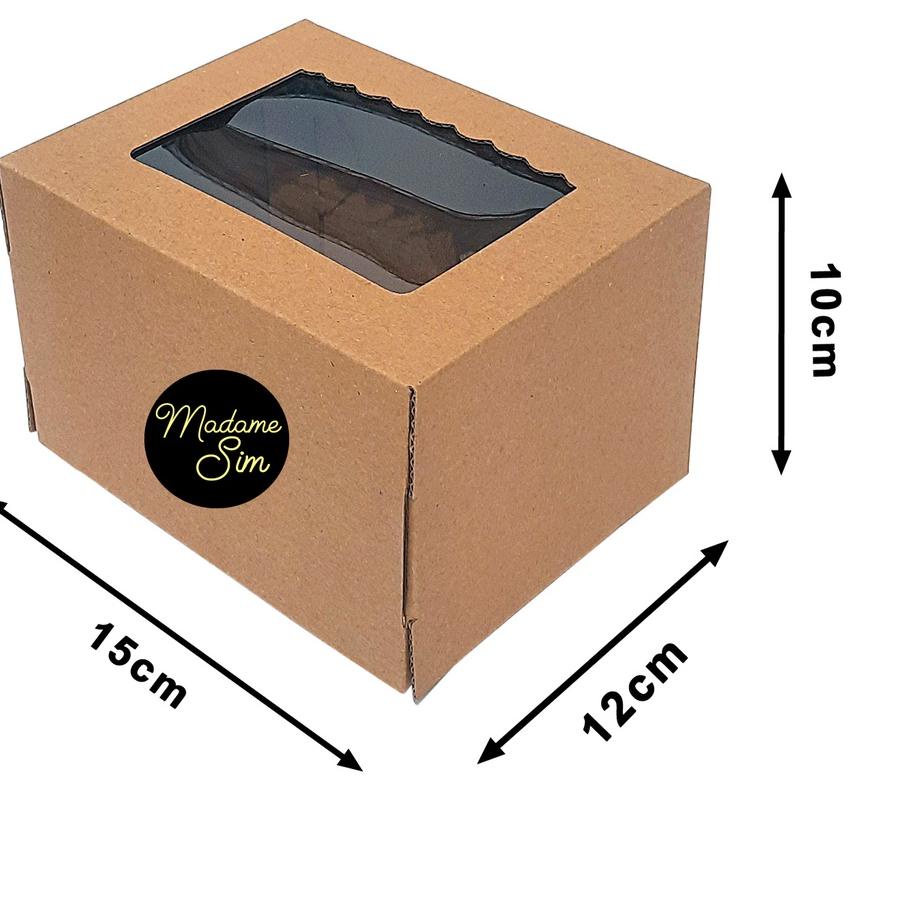 

시 KOTAK KUE - CAKE BOX - DUS BOLU 15 x 12 x 10 CM - MS-08 ISI 10 PCS