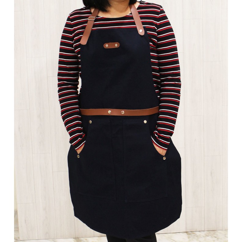 Apron (Celemek) Barista / Barber / Chef Canvas Pocket Model