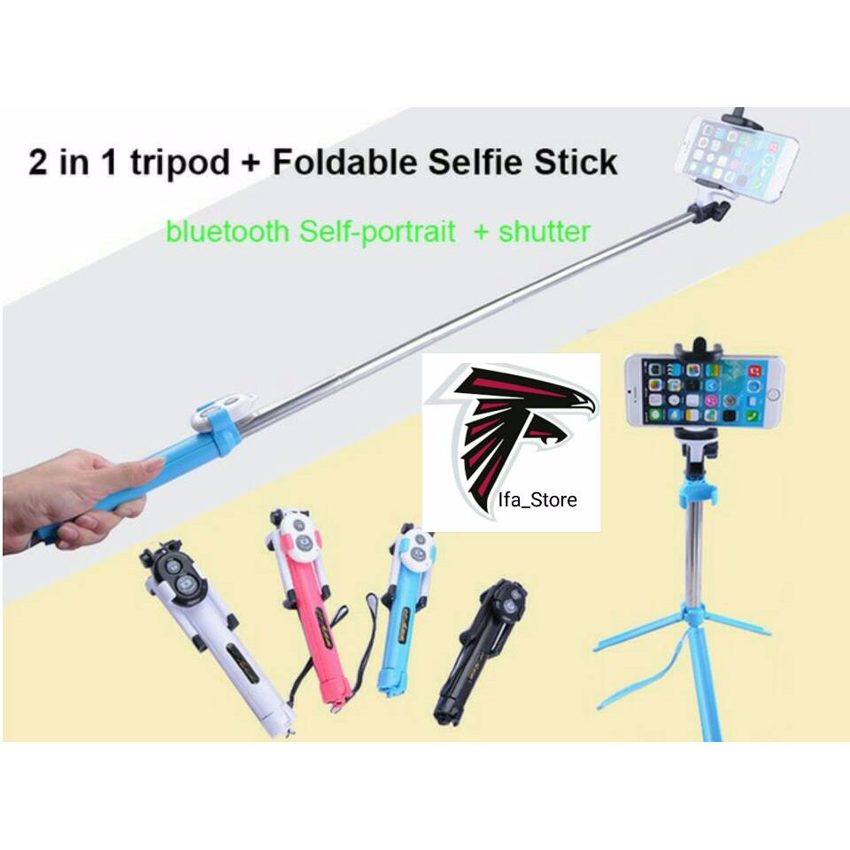 MUST HAVE selfie stick wxy - 01 for Android ios 3in1 tongsis lipat tripod tomsis TERMURAH