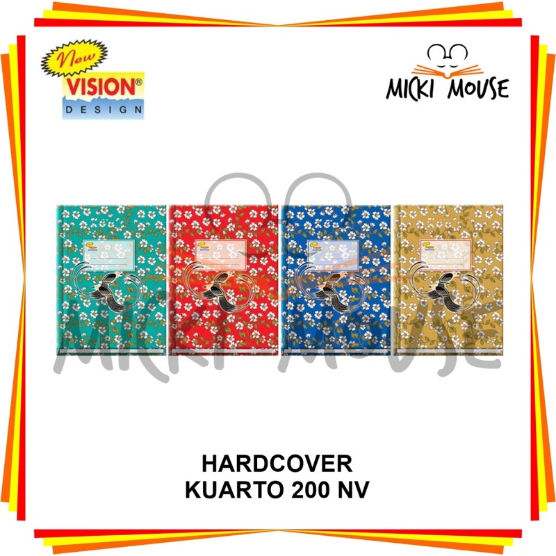 

vision buku hardcover kwarto isi 200 / hard cover 200 / buku bwarto / buku sampul tebal