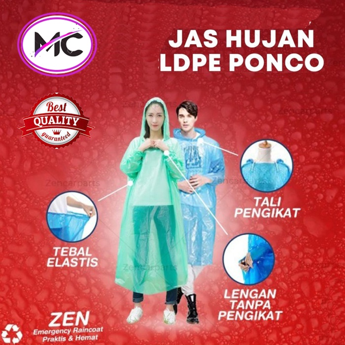 Jas Hujan Plastik Tebal Setelan Baju Celana dan Ponco Murah Raincoat Kualitas Bambu Travel Ringan Dewasa Laki Perempuan