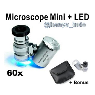 Jual BARANG UNIK !! Mikroskop Mini Zoom 60x + Lampu LED Bisa Untuk Cek