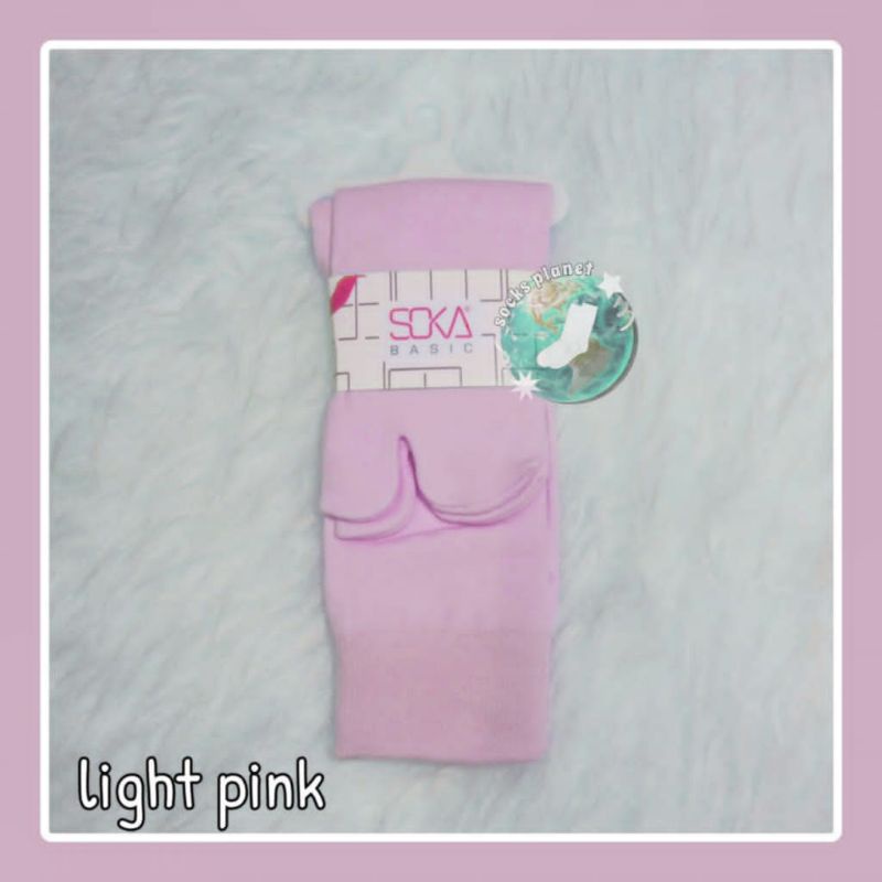 [1 PASANG] ORIGINAL SOKA Basic Jempol Kaos Kaki Wanita Hijab Muslimah Murah Size M dan L Termurah Murah Diskon Polos Haji Umroh Warna Kulit dll Size M Pendek size L Panjang Nilon Nylon Kauskaki Kaus Kaki Kaoskaki Krem Cream Skin Series Soka Socking-Light Pink