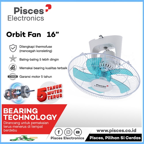 Pisces kipas angin Orbit Fan 16 inch OF 1628 ORIGINAL NEW