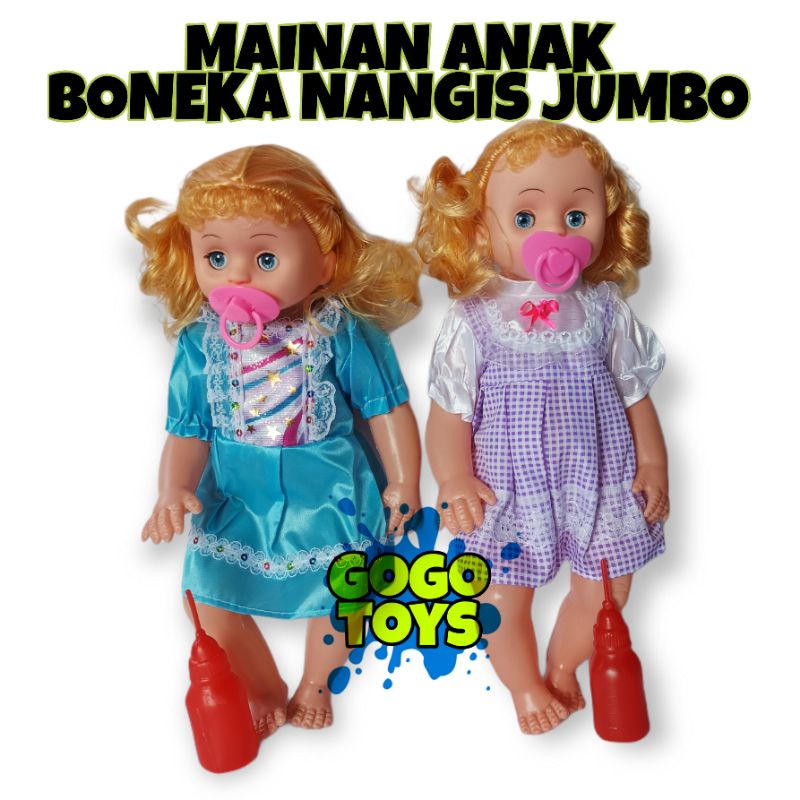 MAINAN BAYI NANGIS BONEKA NANGIS MAMA PAPA KETAWA JUMBO