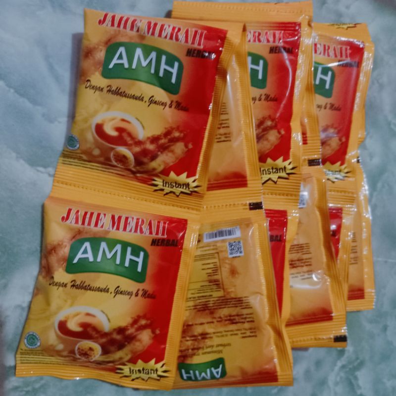 

Jahe Merah Amanah AMH Kuning 1 Renteng isi 12 Sachet Exp 2023 Murah Sehat