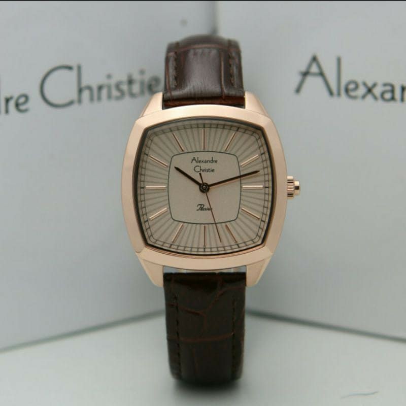 Jam Tangan Alexander Christie Wanita Rosegold Brown ac2884