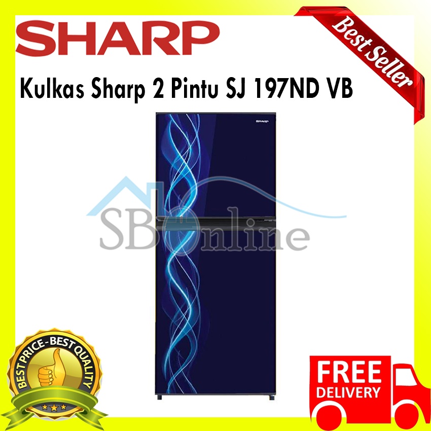 Kulkas Sharp 2 Pintu SJ 197ND VB