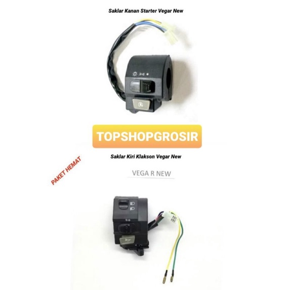 SAKLAR KANAN KIRI HANDLE HANDEL SWITCH STARTER KLAKSON SET VEGA R NEW