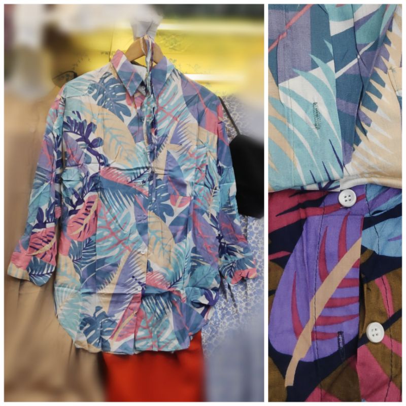 ATASAN KEMEJA REMAJA WANITA MOTIF ABSTRAK IMPORT