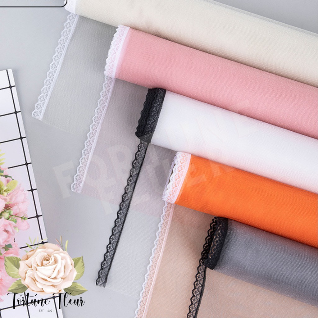 WRAPPING MESH RENDA BUKET BUNGA 50CMx5YARD | ROLL WRAPPING FLOWER MESH | PEMBUNGKUS BUNGA RENDA | Ko