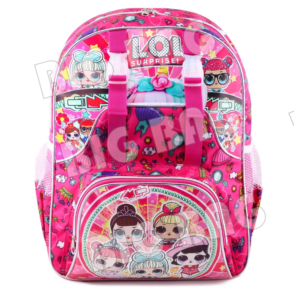 Tas Ransel Anak Perempuan Karakter - LOL - Tas Sekolah Ransel Sekolah Anak + Botol Minum &amp; LUNCHBOX