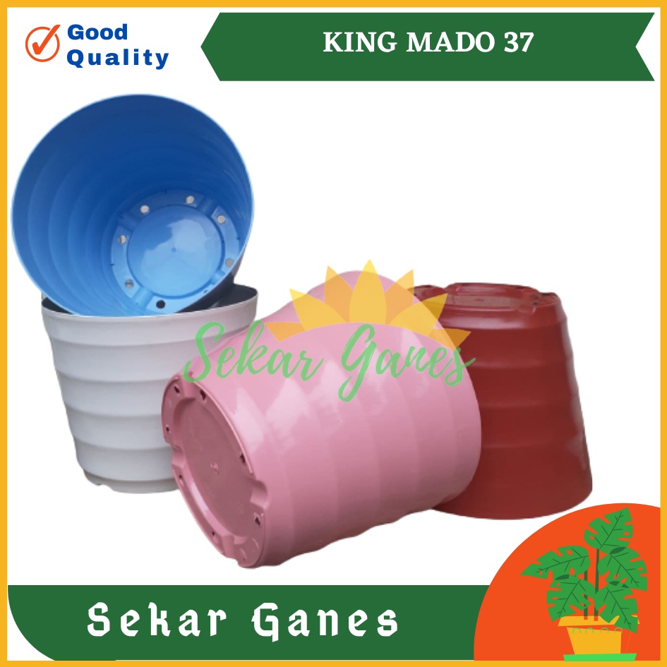 TERMURAH Pot King Mado 37 Putih Hitam Biru Pink Pastel Merah Bata Coklat Terakota Teracota Teraccota Diameter Atas 30 Cm Garden Of Love Pot Plastik Besar Jumbo 40 50 60 Cm Untuk Tanaman Murah Grosir