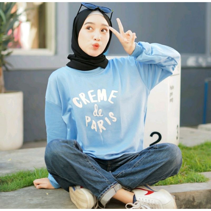 promo sweater wanita / SWEATER CREME DE PARIS