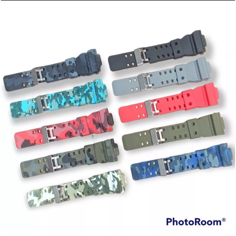 Strap tali jam tangan G Shock ga 100,digitec loreng 2072,dg 2011 STRAP TALI JAM TANGAN G SHOCK 2098t