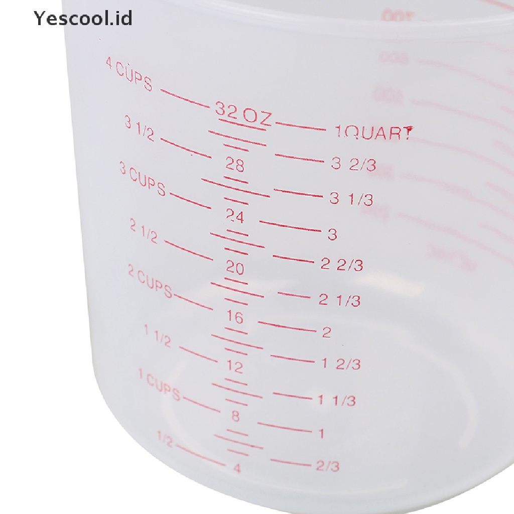 Gelas Ukur Kapasitas Besar 250 / 500 / 1000ml Bahan Plastik