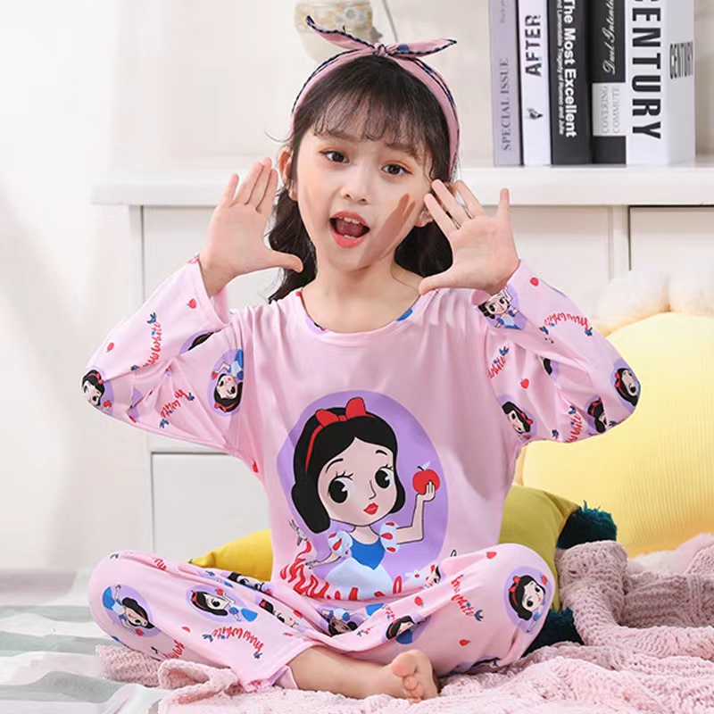 Setelan Anak/Piyama baju tidur Import Celana Panjang Motif Kartun Princess