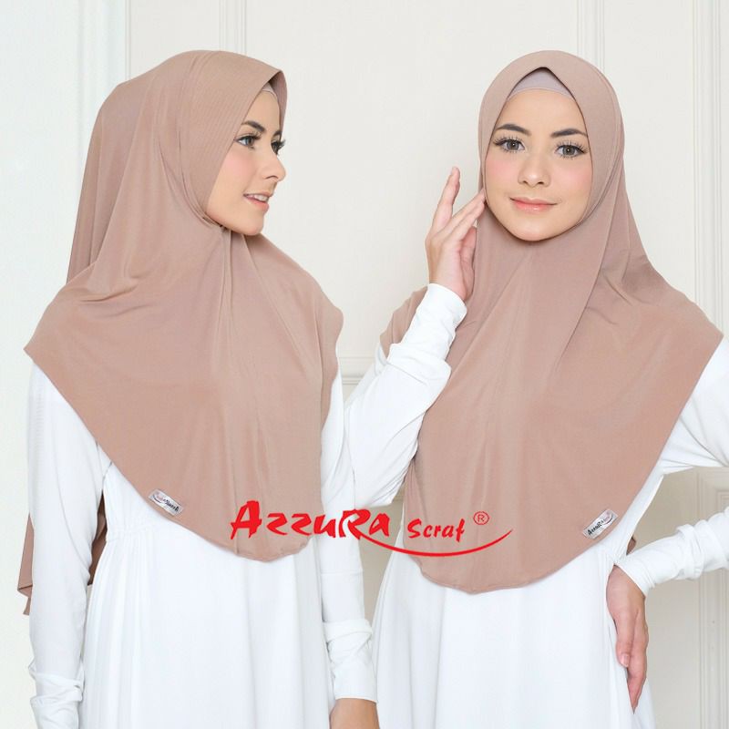 HIJAB CANTIK AINUN | ORIGINAL | AZZURASCARF | HIJAB INSTAN | BERGO | BERGO INSTAN | JILBAB CANTIK-2