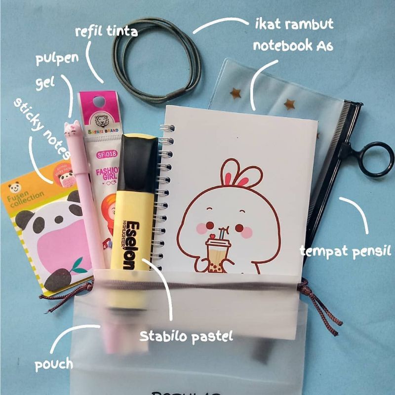 

Paket Alat Tulis Sekolah Set 8in1/ Stationary Set / Stationary Fancy