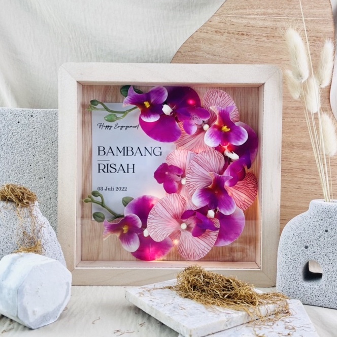 ANGGREK 23X23CM HADIAH KADO UNIK UNTUK BESTIE | KADO COWOK | HADIAH CEWEK | KADO ANNIVERSARY | HADIA