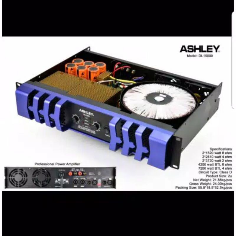 Power Ashley DL 15000 Original Amplifier Ashley DL15000 Class D